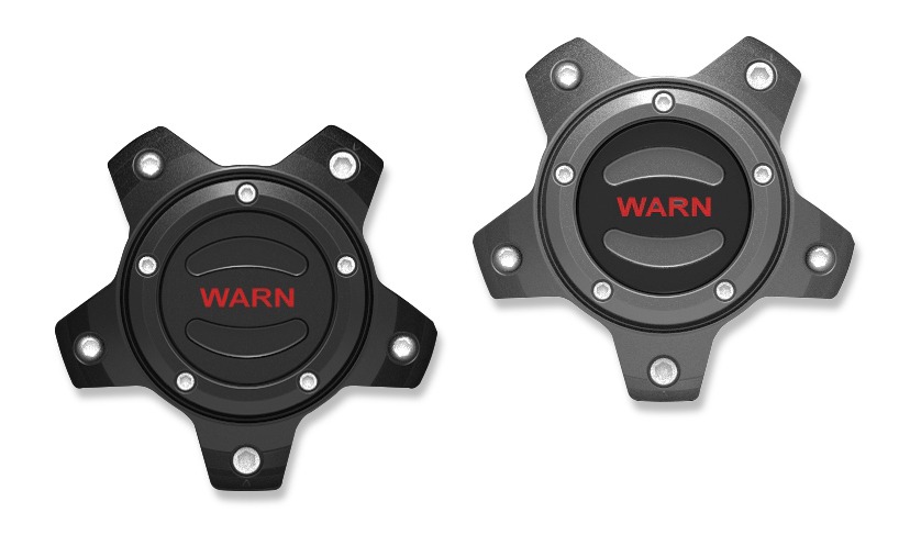 Warn 106683 - Wheel Center Caps & Hardware, Black/Red, Plastic