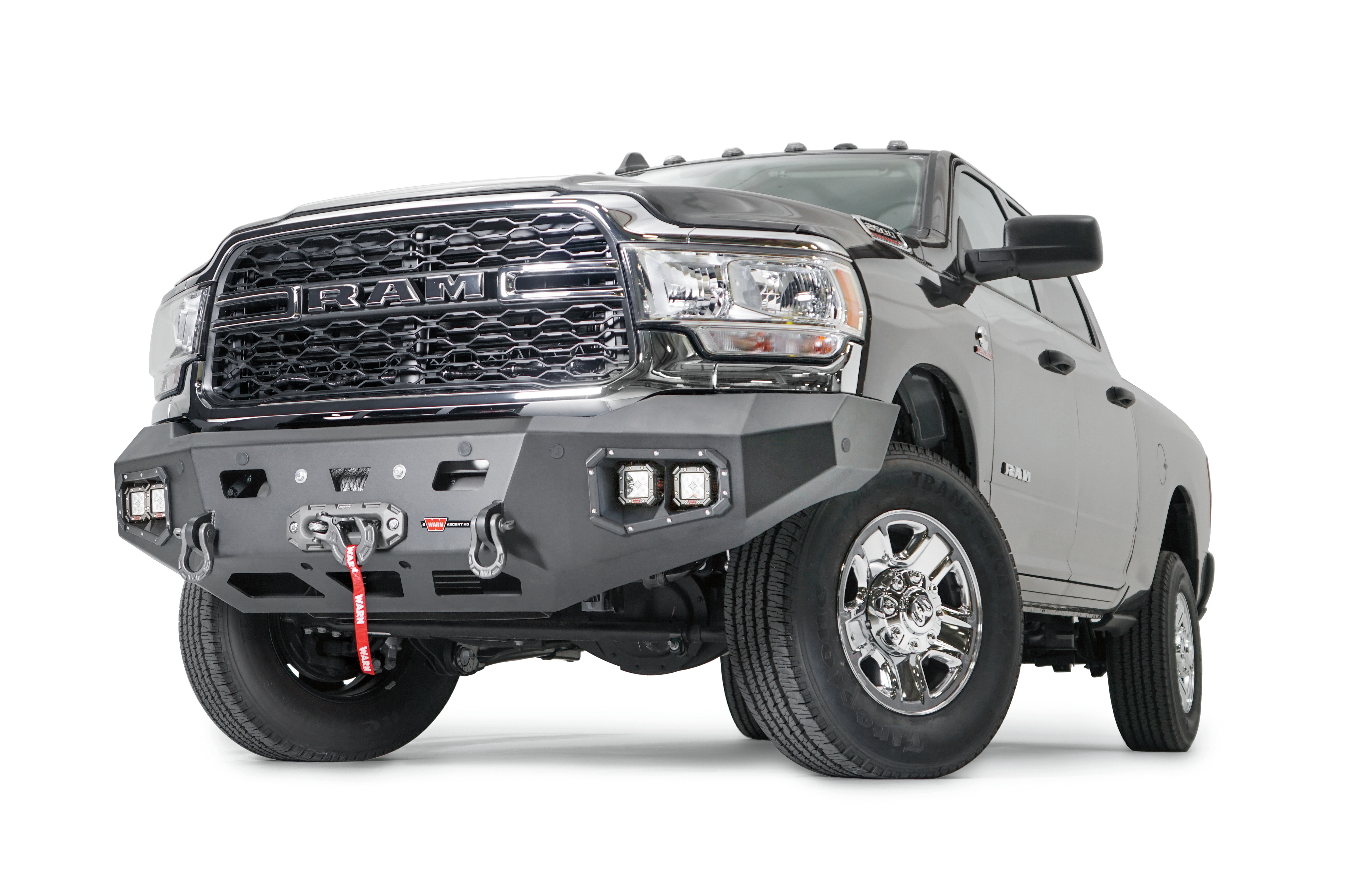Warn 107001 - Ascent Bumpers, Black, Steel