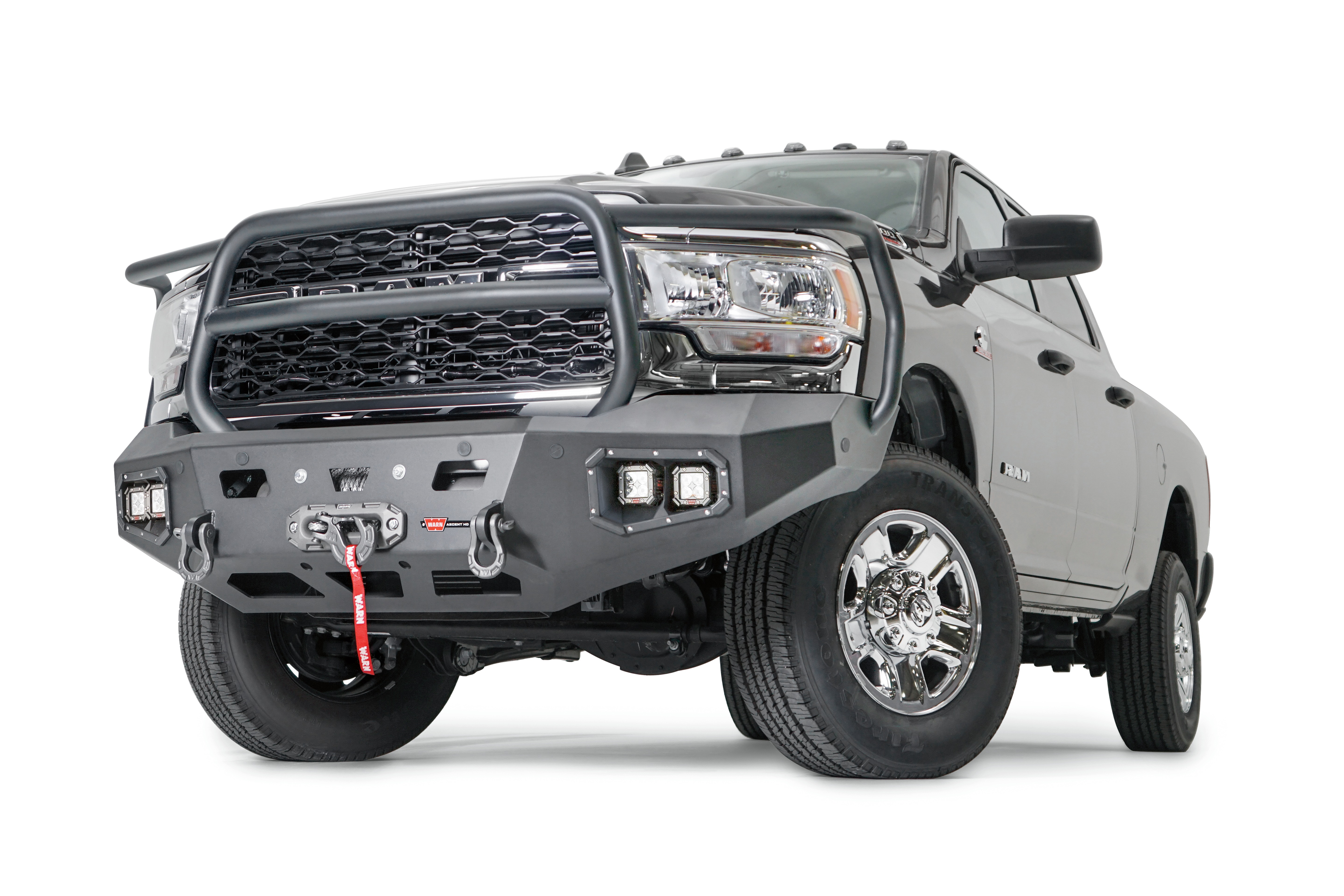 Warn 107002 - Ascent Bumpers, Black, Steel