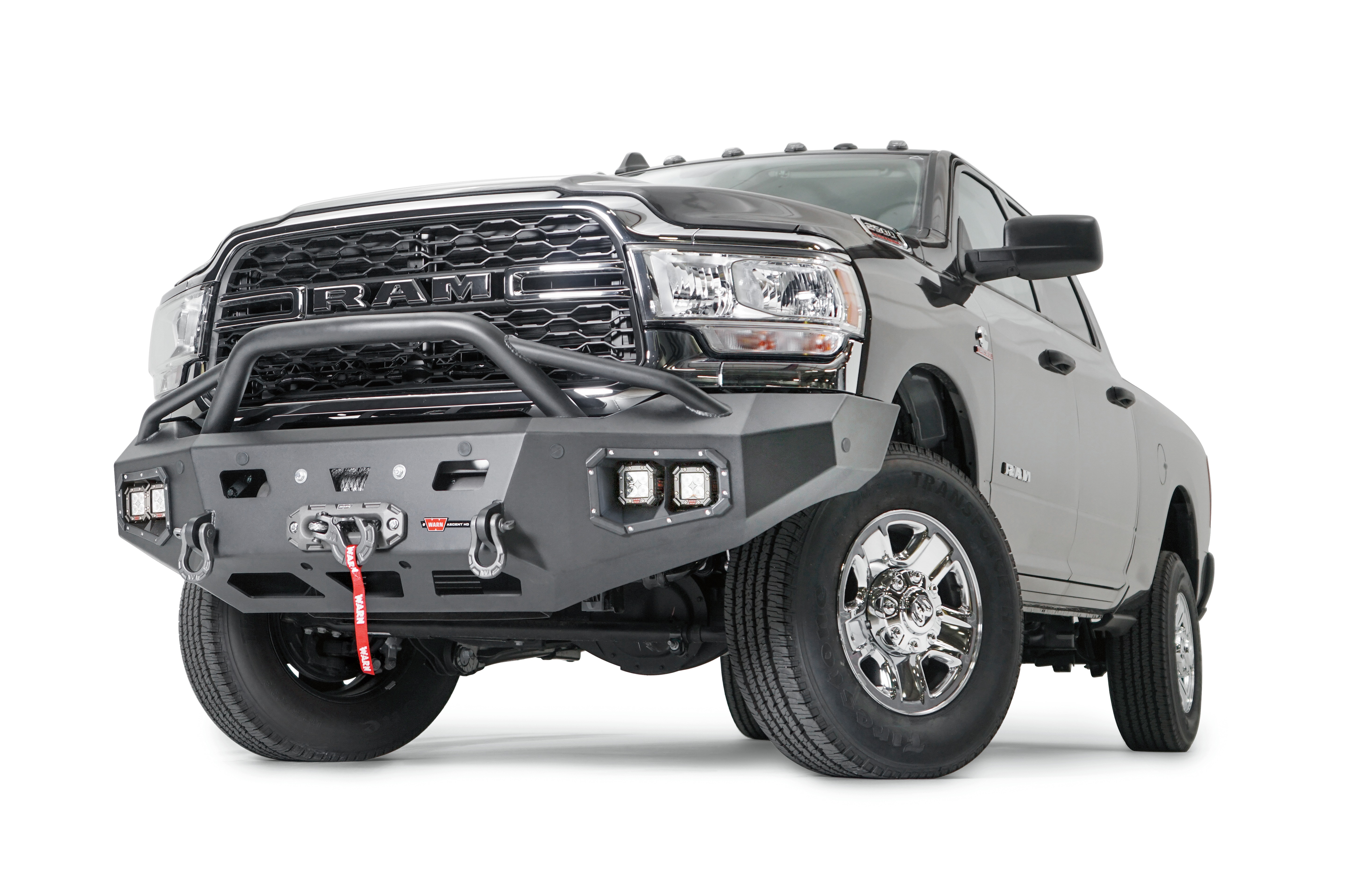Warn 107003 - Ascent Bumpers, Black, Steel