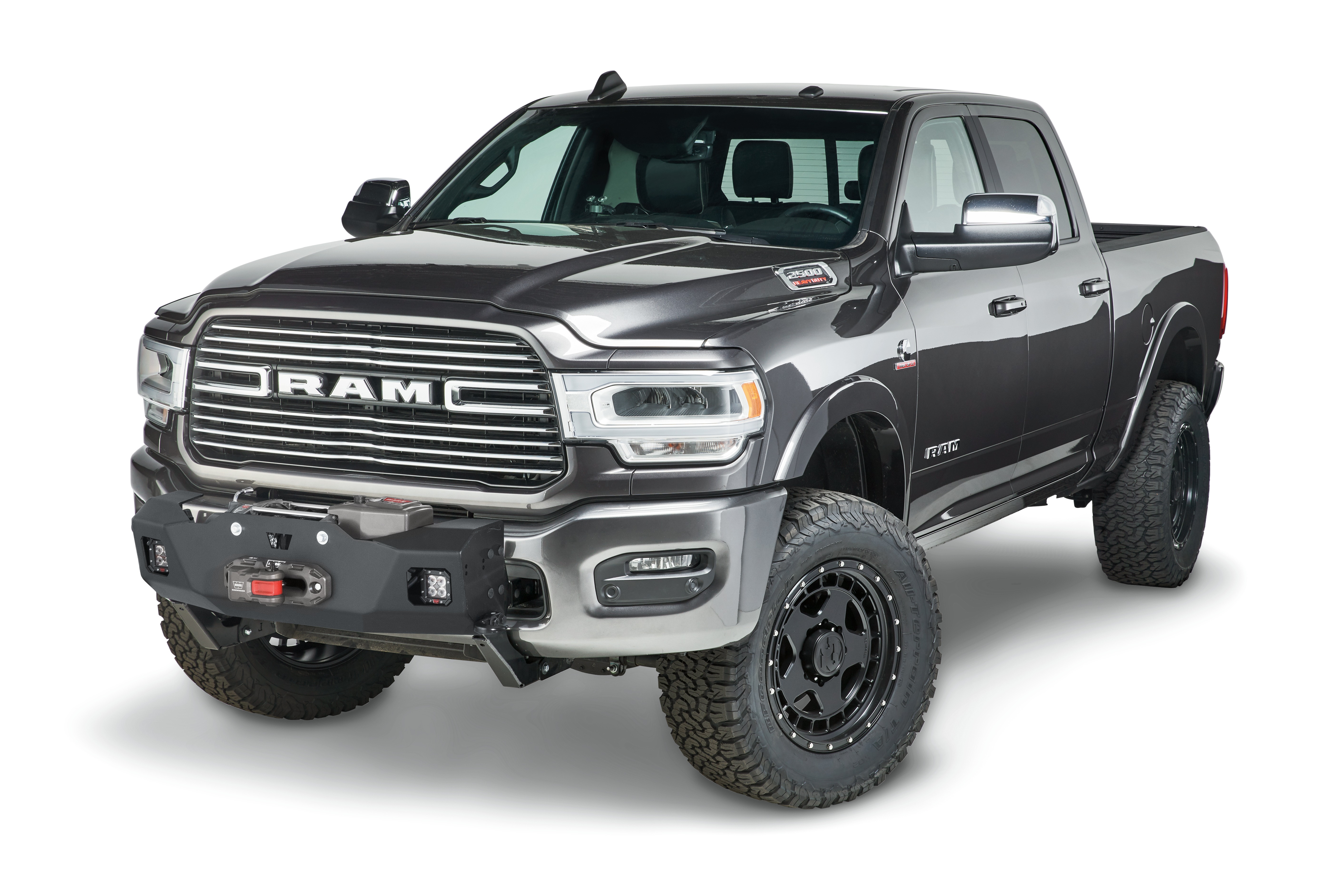 Warn 107651 - Winch Mounting Plates & Carriers, Black, Powder Coated