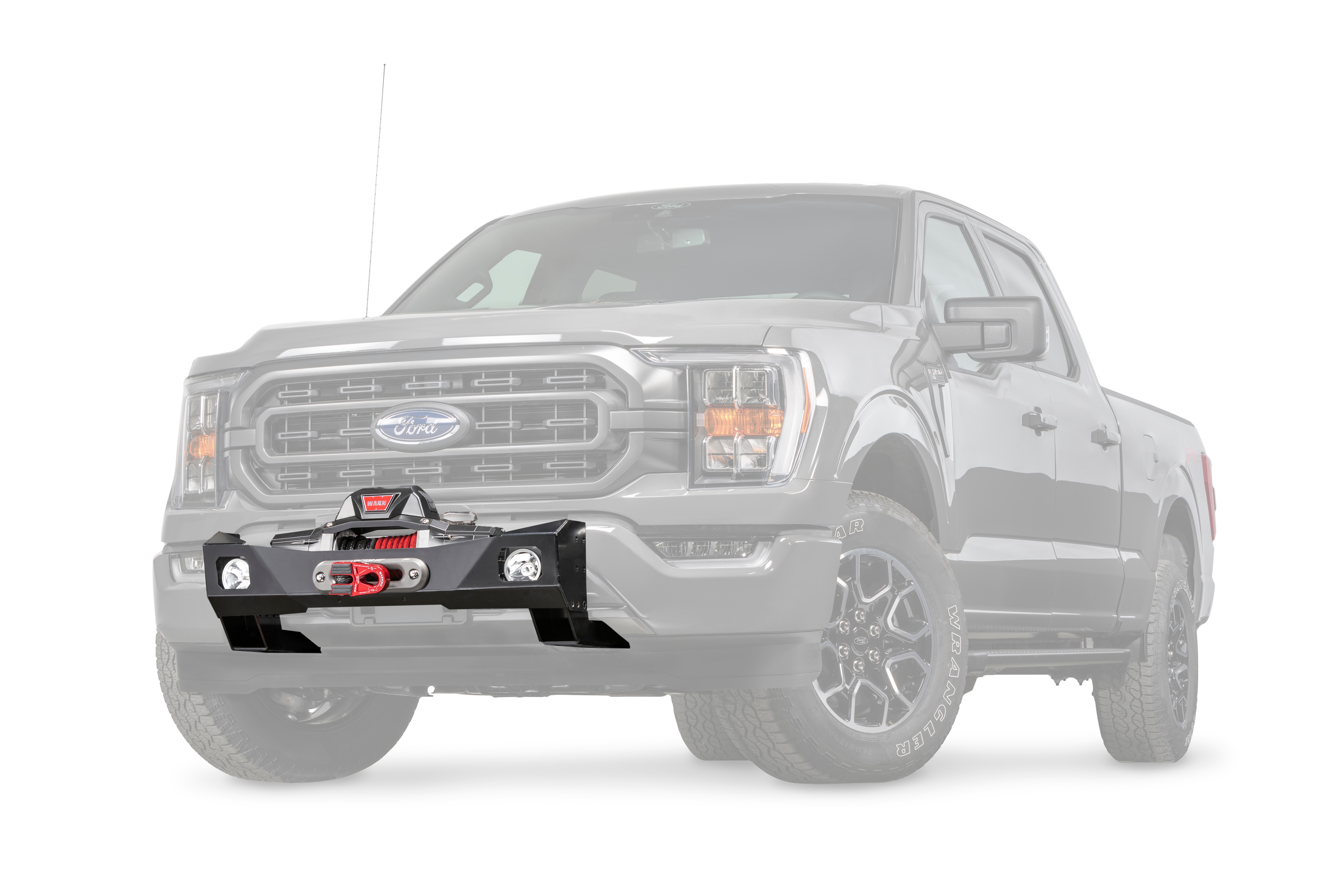 Warn 107650 - Winch Mounting Plates & Carriers, Black, Powder Coated