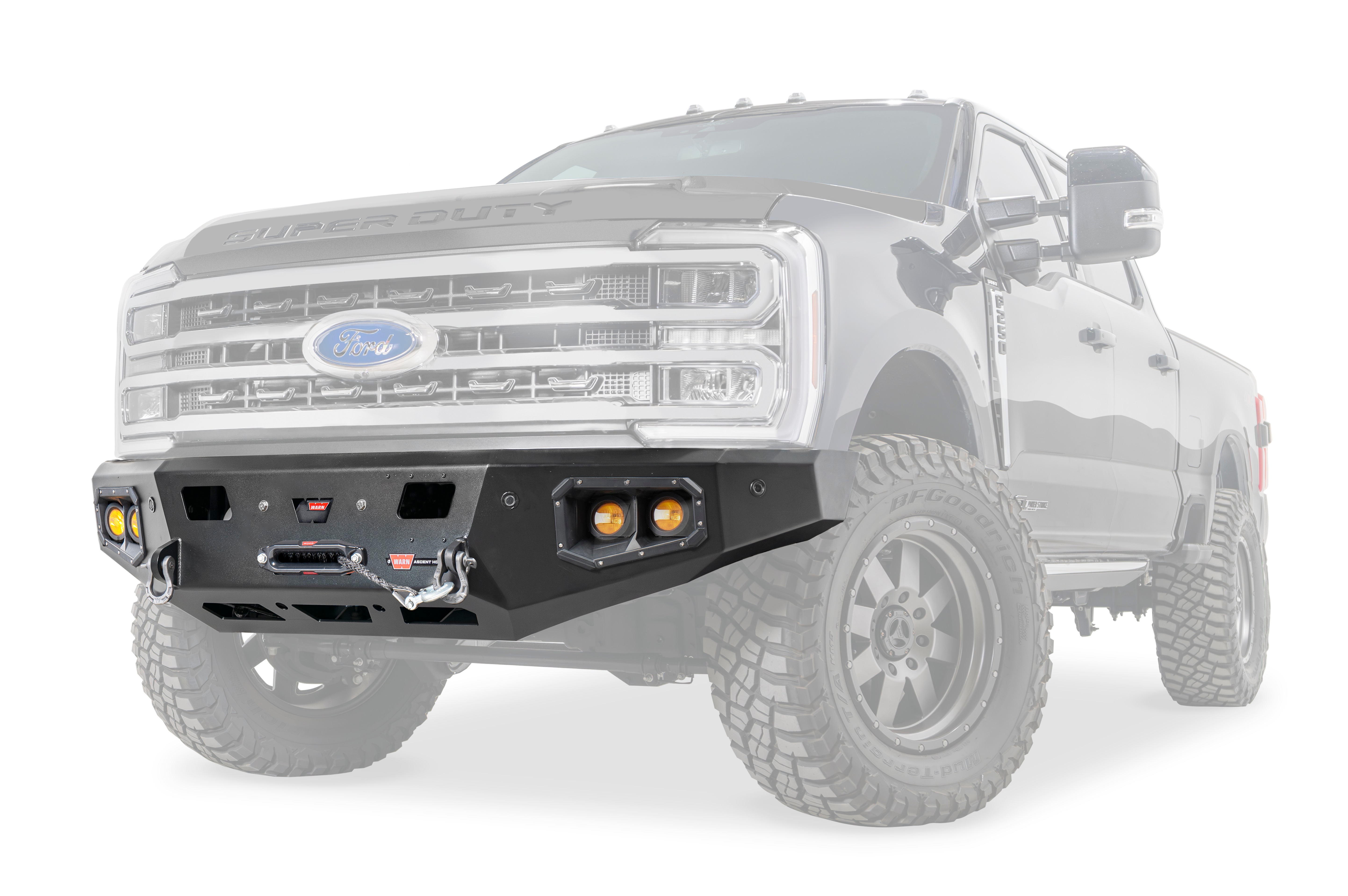 Warn 110629 - Ascent Bumpers, Black, Steel