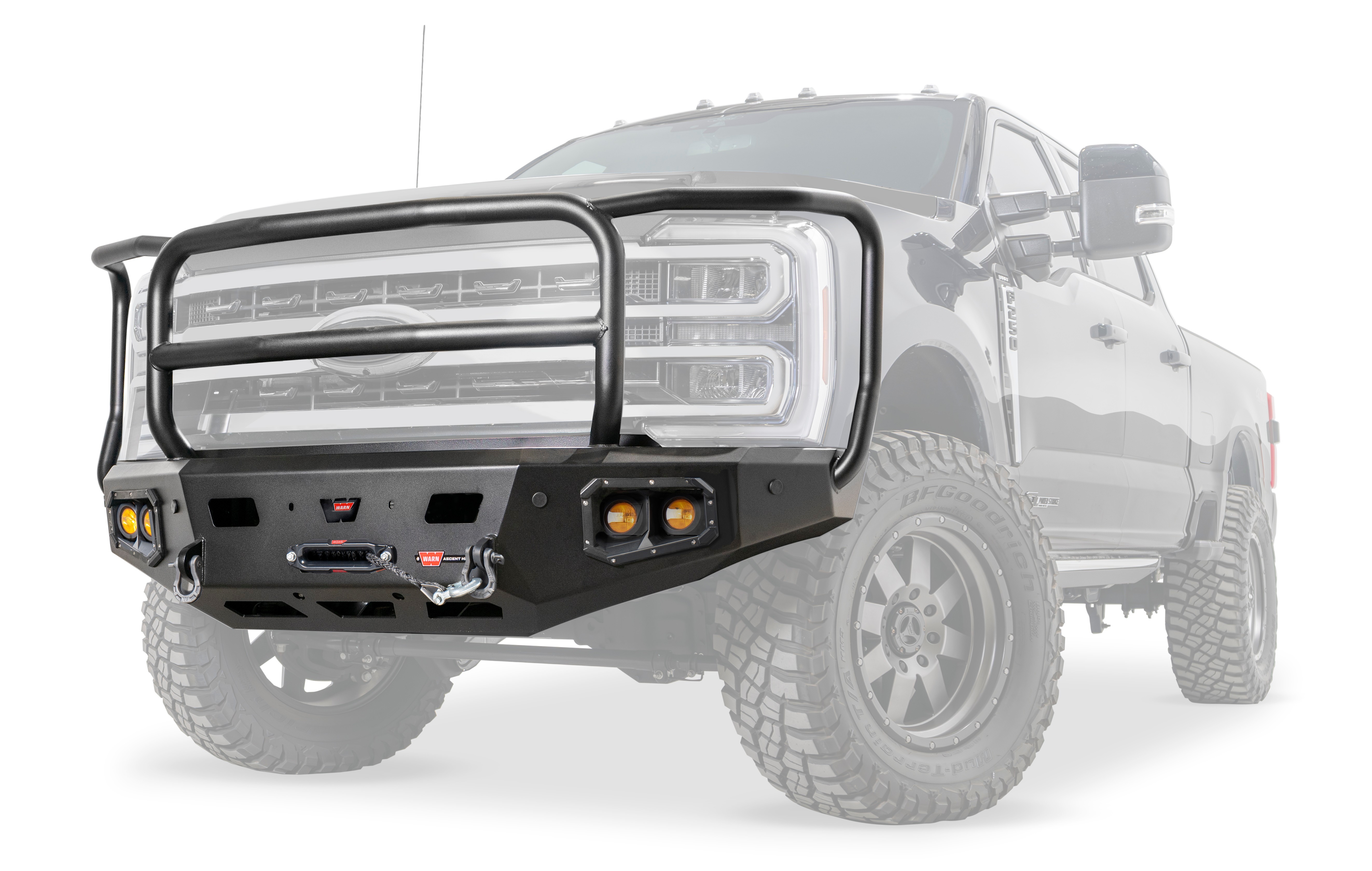 Warn 110630 - Ascent Bumpers, Black, Steel