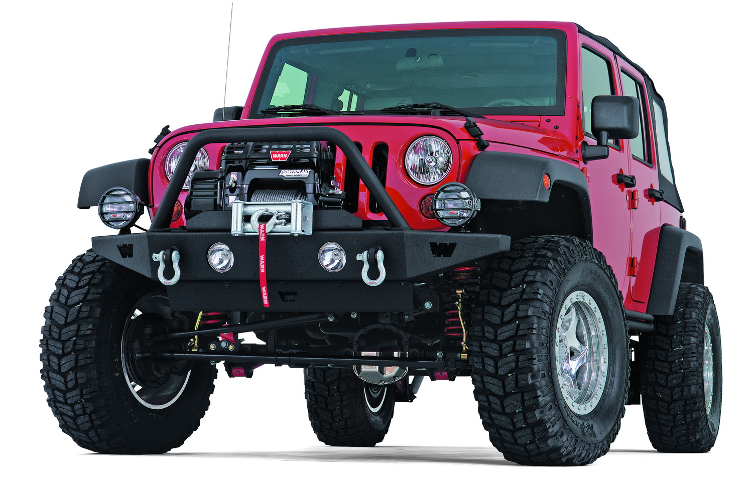 Warn 13910 - Winch Mounting Plates & Carriers, Black, Powder Coated