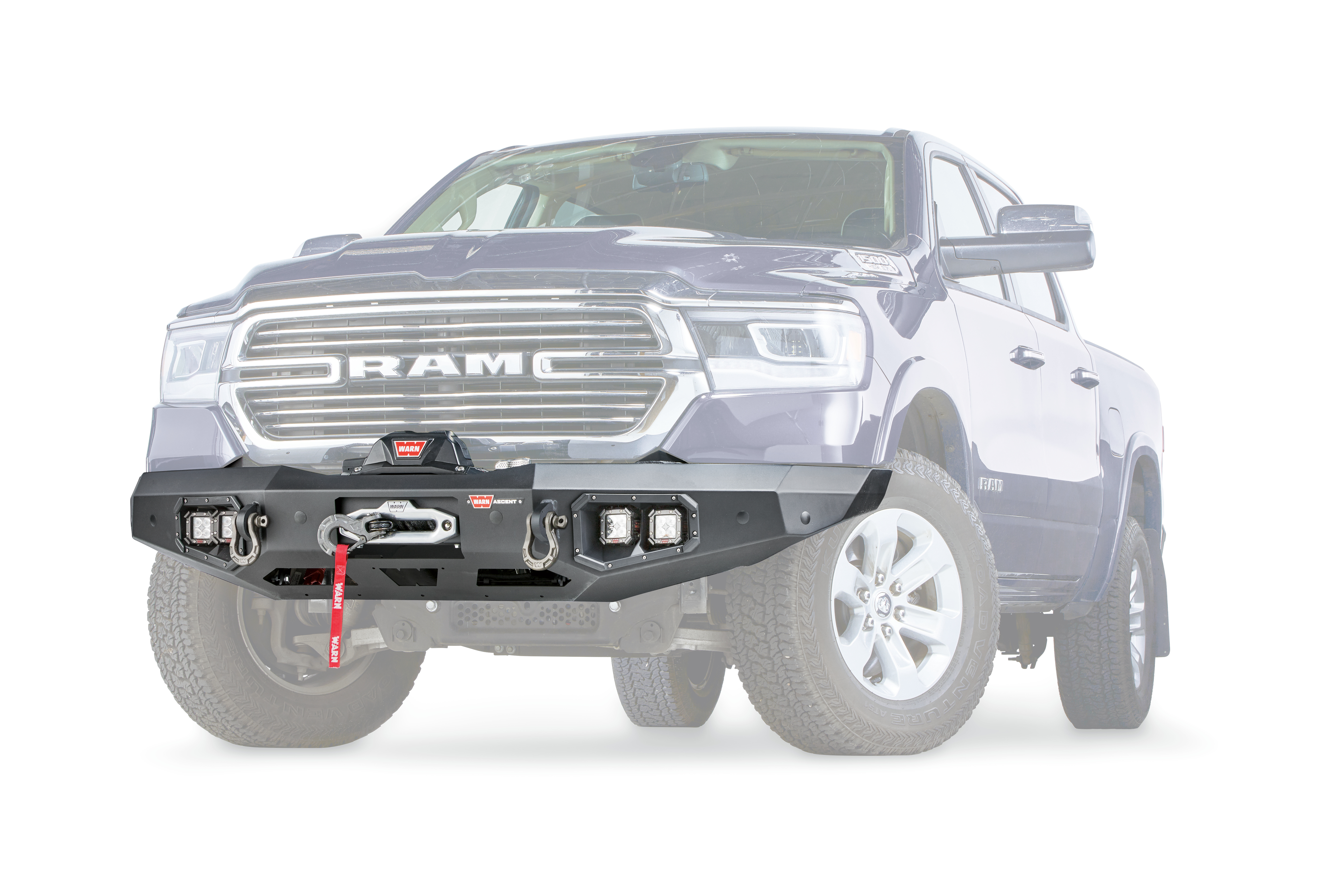 Warn 103638 - Ascent Bumpers, Black, Steel